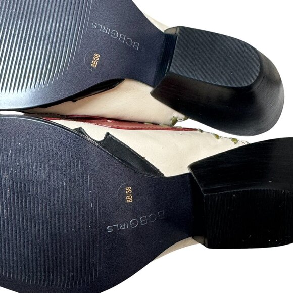 Vintage New BCBG Western Mules Bootie Tooled  Leather Inlay Women's 8 B - Picture 11 of 11